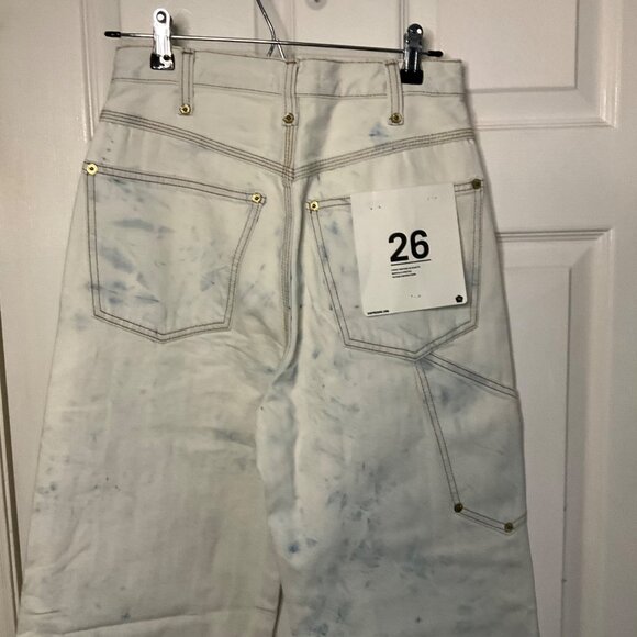 Re/Done White Super High Workwear Jeans size 26 denim bleached Y2K 90’s vintage - Picture 3 of 14